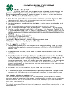4-H ALL STAR PROGRAM