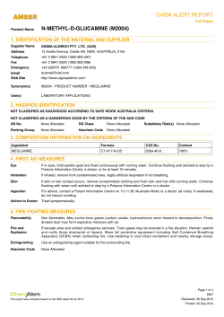 CHEM ALERT REPORT N-METHYL-D