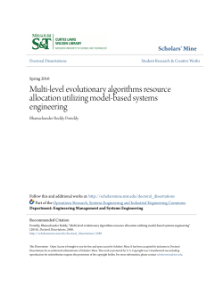 Multi-level evolutionary algorithms resource