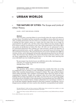The Nature of Cities: The Scope and Limits of Urban Theory