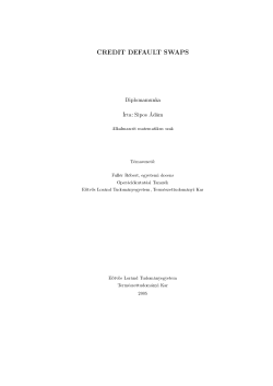 CREDIT DEFAULT SWAPS