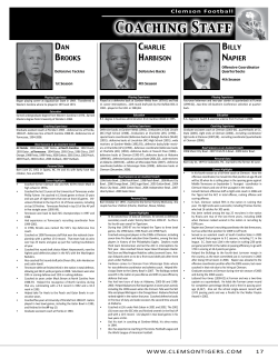 Coaching Staff - Clemson Tigers