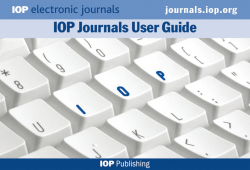user guide - Journals - Institute of Physics