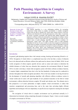 Path Planning Algorithm in Complex Environment: A Survey