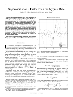 Superoscillations: Faster Than the Nyquist Rate