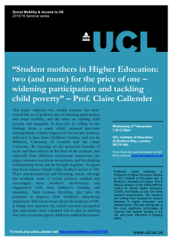 Student mothers in Higher Education: two (and more) for the price of