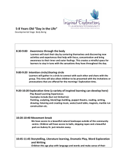 5-8 Years Old &ldquo;Day in the Life&rdquo; - Inspired Explorations Learning