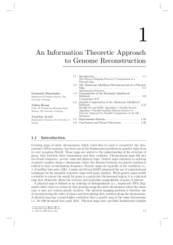An Information Theoretic Approach to Genome Reconstruction