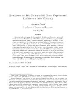 Experimental Evidence on Belief Updating