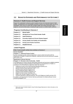 Outcome 2 - Department of Health