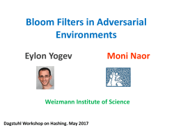 Bloom Filters in Adversarial Environments