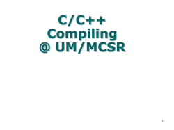 C/C++ Compiling
