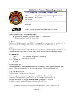 Fire Sprinkler scope of work