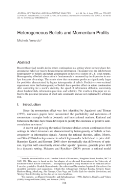 Heterogeneous Beliefs and Momentum Profits