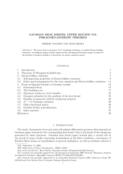 GAUSSIAN HEAT KERNEL UPPER BOUNDS VIA