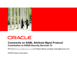 Comments on SAML Attribute Mgmt Protocol Contribution to OASIS