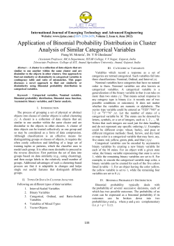 Application of Binomial Probability Distribution in Cluster