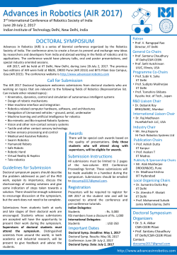 Call for Doctoral Symposium