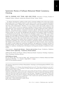 Systematic Review of Software Behavioral Model Consistency