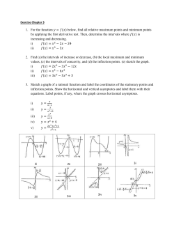 Exercise Chapter 3 For the function below, find all relative maximum