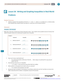 Grade 6 Mathematics Module 4, Topic H, Lesson 34