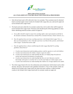 Zeeland All-Star Assistant Coaches Selection Process