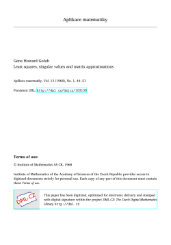 Least squares, singular values and matrix approximations