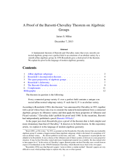 A Proof of the Barsotti-Chevalley Theorem on