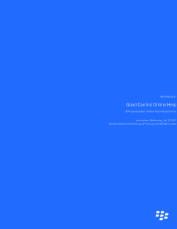 Good Control - docs.blackberry.com