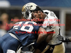 Assessment and Return to Play Following Sports