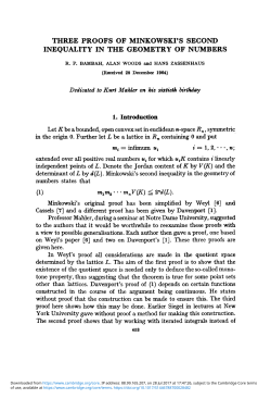 Three proofs of Minkowski`s second inequality in the geometry of