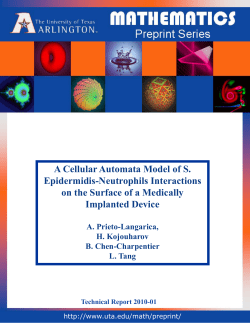 A Cellular Automata Model of S. Epidermidis