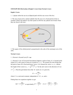 Derivation of Kepler*s Laws from Newton*s Laws