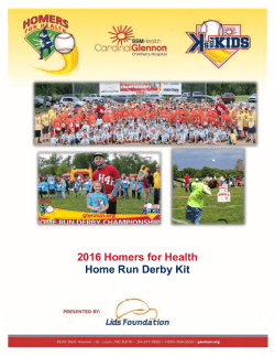 2016 Homers for Health Home Run Derby Kit