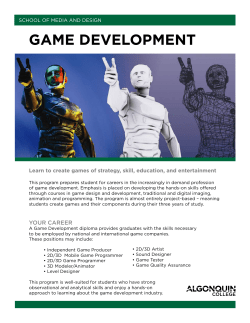 game development - Algonquin College