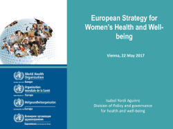 Implementing the European strategy for women`s health and well