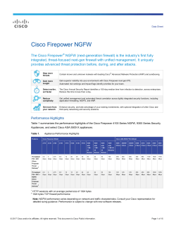 Cisco Firepower NGFW Data Sheet