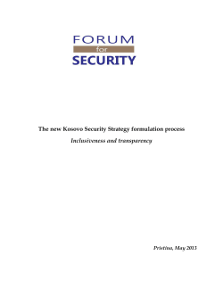 The new Kosovo Security Strategy formulation