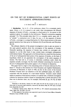 on the set of subsequential limit points of successive approximations