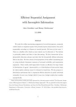 Efficient Sequential Assignment with Incomplete Information