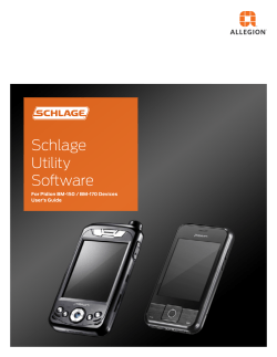 Schlage Utility Software User Guide 6.4.2