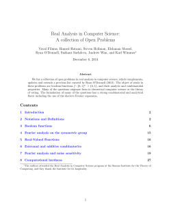A collection of Open Problems - Simons Institute for the Theory of