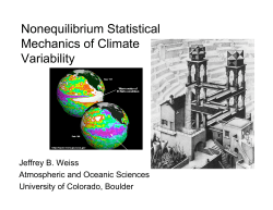 Nonequilibrium Statistical Mechanics of Climate