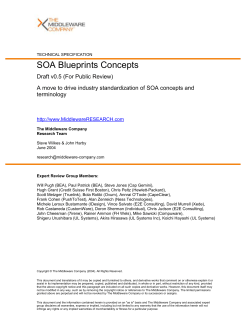 Service Oriented Architecture Specification