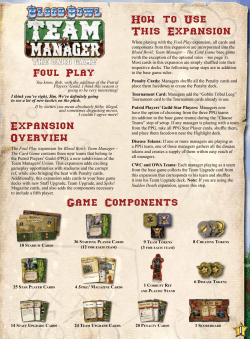 Expansion Overview How to Use This Expansion Game Components