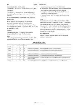 From 12MTA – four of the seven Standards, including Probability