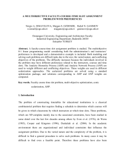 A MULTIOBJECTIVE FACULTY-COURSE-TIME SLOT