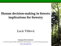 Human decision-making in forests: implications for forestry