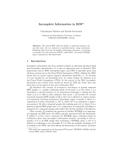 Incomplete Information in RDF