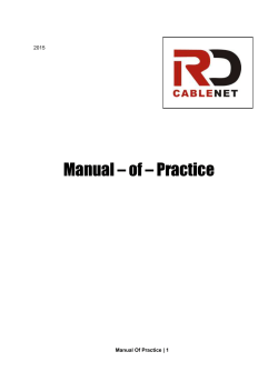 Manual Of Practice